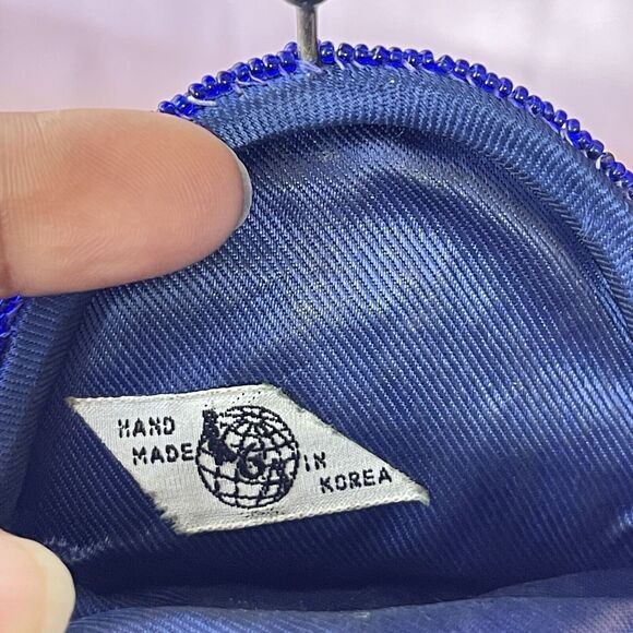 1940s Coin Purse Handmade Pouch Colorful Coin Purse Geometric Pattern Wallet - Picture 5 of 14